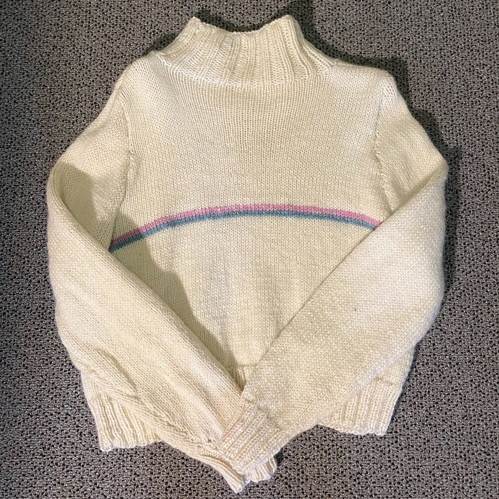 Hand-Made Knitted Turtle Neck Sweater